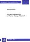 Buchcover Zur Modusbehandlung in Thomas Morleys Vokalwerk