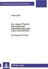 Buchcover Zur reinen Theorie internationaler Kapitalbewegungen unter Unsicherheit