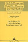 Buchcover Das Problem der balto-slavischen Sprachgemeinschaft