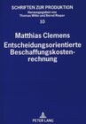 Buchcover Entscheidungsorientierte Beschaffungskostenrechnung