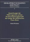 Buchcover Auswirkungen der Währungsunion auf den Strukturanpassungsprozeß der Länder der afrikanischen Franc-Zone