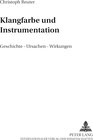 Buchcover Klangfarbe und Instrumentation