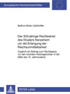 Buchcover Der 500jährige Rechtsstreit des Klosters Neresheim um die Erlangung der Reichsunmittelbarkeit