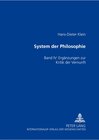 Buchcover System der Philosophie