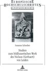 Buchcover Studien zum bildhauerischen Werk des Niclaus (Gerhaert) von Leiden