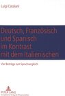 Buchcover Deutsch, Französisch und Spanisch im Kontrast mit dem Italienischen