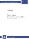 Buchcover Record Linkage