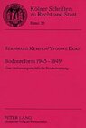 Buchcover Bodenreform 1945-1949