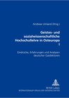 Buchcover Geistes- und sozialwissenschaftliche Hochschullehre in Osteuropa I