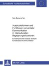 Buchcover Ausdrucksformen und Funktionen nonverbaler Kommunikation in interkulturellen Begegnungssituationen