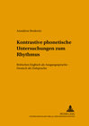 Buchcover Kontrastive phonetische Untersuchungen zum Rhythmus
