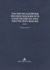 Buchcover Nachschlagewerk des Reichsgerichts – Gesetzgebung des Deutschen Reichs