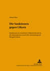 Buchcover Die Sanktionen gegen Libyen