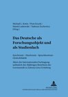 Buchcover Das Deutsche als Forschungsobjekt und als Studienfach