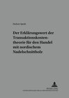 Buchcover Der Erklärungswert der Transaktionskostentheorie für den Handel mit nordischem Nadelschnittholz
