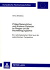 Buchcover Philipp Melanchthon und Andreas Osiander im Ringen um die Rechtfertigungslehre