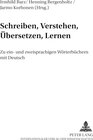 Buchcover Schreiben, Verstehen, Übersetzen, Lernen