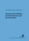 Buchcover Semantische Probleme des Slowenischen und des Deutschen