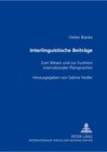 Buchcover Interlinguistische Beiträge