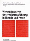 Buchcover Werteorientierte Unternehmensführung in Theorie und Praxis