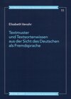 Buchcover Textmuster und Textsortenwissen aus der Sicht des Deutschen als Fremdsprache