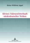 Buchcover Kleines Valenzwörterbuch niederdeutscher Verben