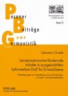 Buchcover Lernerautonomie fördernde Inhalte in ausgewählten Lehrwerken DaF für Erwachsene