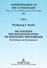 Buchcover Die Statuten der Kollegiatkapitel im deutschen Sprachraum