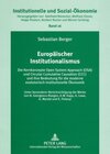 Buchcover Europäischer Institutionalismus