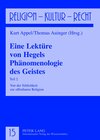 Buchcover Eine Lektüre von Hegels Phänomenologie des Geistes