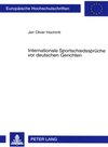 Buchcover Internationale Sportschiedssprüche vor deutschen Gerichten