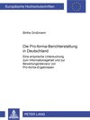 Buchcover Die Pro-forma-Berichterstattung in Deutschland