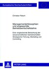 Buchcover Managementphilosophien und angewandte Betriebswirtschaftslehre