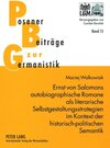 Buchcover Ernst von Salomons autobiographische Romane als literarische Selbstgestaltungsstrategien im Kontext der historisch-polit