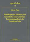 Buchcover Auswirkungen der Einführung einer konsolidierten Körperschaftsteuer-Bemessungsgrundlage in der Europäischen Union