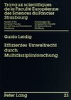 Buchcover Effizientes Umweltrecht durch Multidisziplinforschung