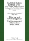 Buchcover Bildungs- und Kulturmanagement- The Management of Education and Culture