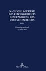 Buchcover Nachschlagewerk des Reichsgerichts – Gesetzgebung des Deutschen Reichs