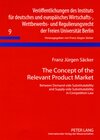 Buchcover The Concept of the Relevant Product Market