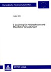 Buchcover E-Learning für Hochschulen und öffentliche Verwaltungen