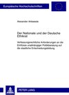 Buchcover Der Nationale und der Deutsche Ethikrat