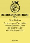 Buchcover Entstehung und Geschichte der Europäischen Charta der Regional- oder Minderheitensprachen