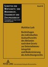 Buchcover Rechtsfragen des individuellen Auskunftsrechts des Aktionärs nach dem Gesetz zur Unternehmensintegrität und Modernisieru