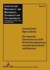 Buchcover Die Corporate Governance aus Sicht der Rechtsvergleichung zwischen Deutschland und Kamerun