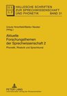 Buchcover Aktuelle Forschungsthemen der Sprechwissenschaft 2