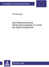Buchcover Das Niedersächsische Denkmalschutzgesetz im Lichte der Eigentumsgarantie
