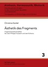 Buchcover Ästhetik des Fragments