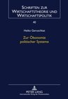 Buchcover Zur Ökonomie politischer Systeme