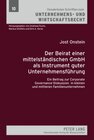 Buchcover Der Beirat einer mittelständischen GmbH als Instrument guter Unternehmensführung