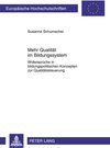 Buchcover Mehr Qualität im Bildungssystem